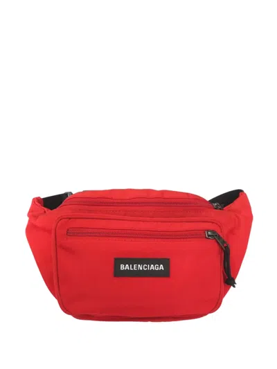 Pre-owned Balenciaga 2018 Nylon Explorer Belt Bag In Red