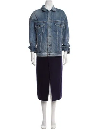 Pre-owned Balenciaga 2018 Parka In Blue