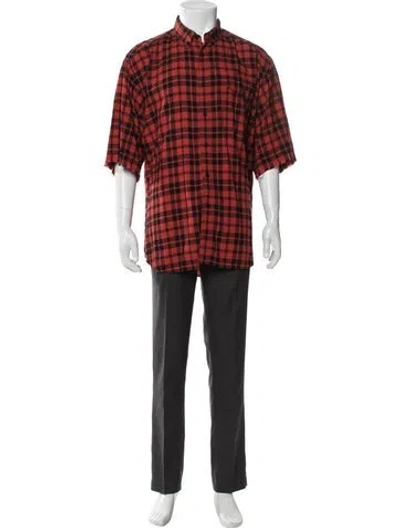 Pre-owned Balenciaga 2018 Plaid Print Shirt In Multi