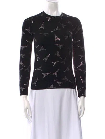 Pre-owned Balenciaga 2018 Printed Sweater In Black