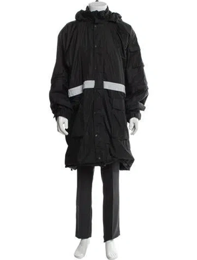 Pre-owned Balenciaga 2018 Signature Logo Parka In Black