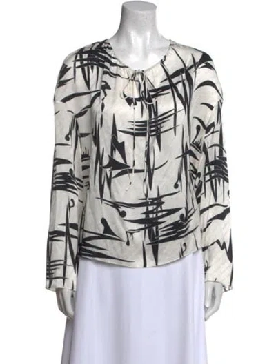 Pre-owned Balenciaga 2018 Silk Blouse In White