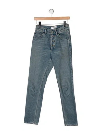 Pre-owned Balenciaga 2018 Straight Leg Jeans In Blue