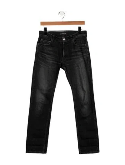 Pre-owned Balenciaga 2018 Straight Leg Jeans In Grey