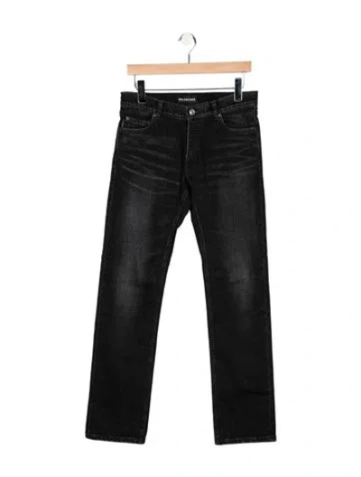 Pre-owned Balenciaga 2018 Straight Leg Jeans W/ Tags In Blue