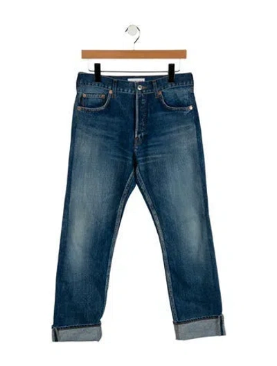 Pre-owned Balenciaga 2018 Straight Leg Pants In Blue