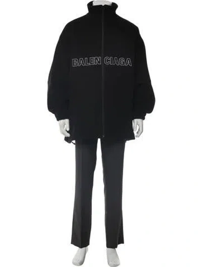 Pre-owned Balenciaga 2018 Virgin Wool Jacket In Black