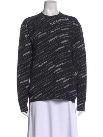 Pre-owned Balenciaga 2018 Virgin Wool Sweater In Black