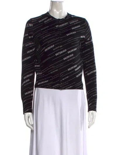 Pre-owned Balenciaga 2018 Virgin Wool Sweater In Black
