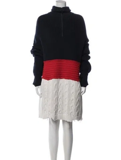 Pre-owned Balenciaga 2018 Virgin Wool Sweater In Blue