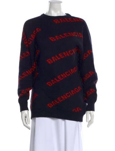 Pre-owned Balenciaga 2018 Virgin Wool Sweater In Multi