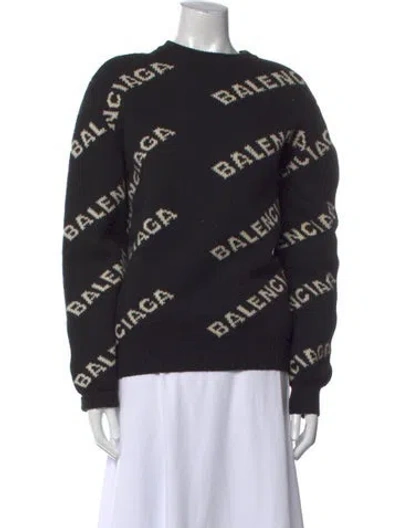 Pre-owned Balenciaga 2018 Wool Sweater In Black