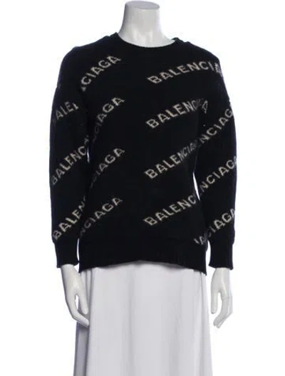 Pre-owned Balenciaga 2018 Wool Sweater In Black