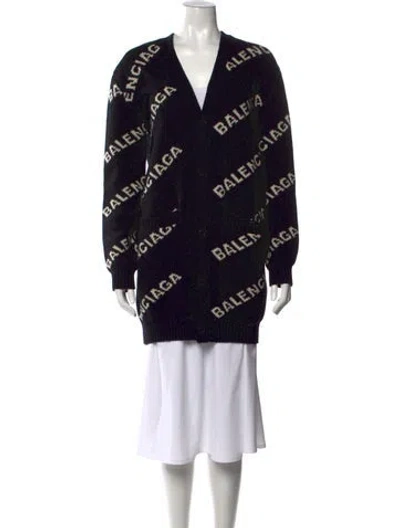 Pre-owned Balenciaga 2018 Wool Sweater In Black