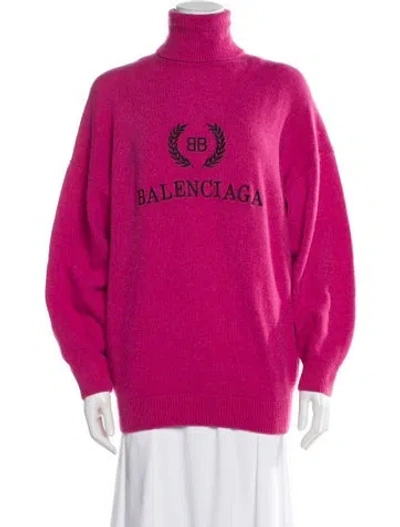 Pre-owned Balenciaga 2018 Wool Sweater In Pink