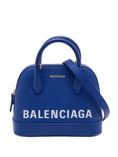 Pre-owned Balenciaga 2018 Xxs Ville Satchel Bag In Blue