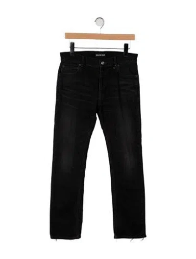 Pre-owned Balenciaga 2018-2019 Straight Leg Jeans In Black