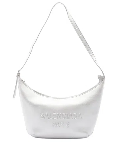 Pre-owned Balenciaga 2018-2026 Leather Mary Kate Sling Bag Shoulder Bag In Silver