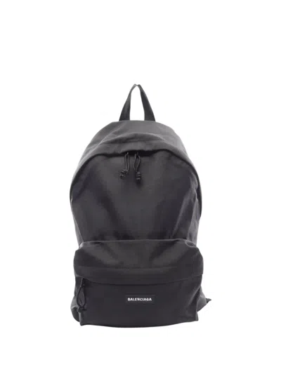 Pre-owned Balenciaga 2018-2026 Nylon Explorer Backpack In Black