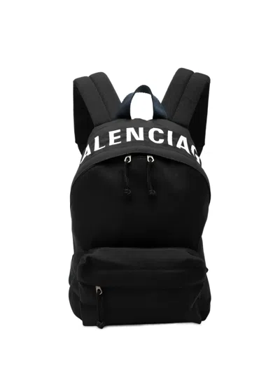 Pre-owned Balenciaga 2018-2026 Nylon Wheel Backpack In Black