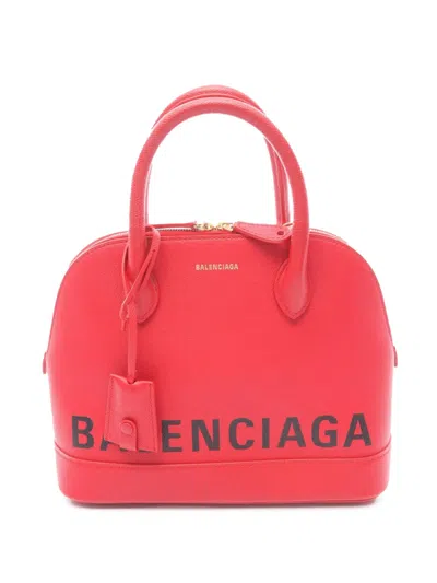 Pre-owned Balenciaga 2018-2026 Ville S Top Handle Satchel In Red
