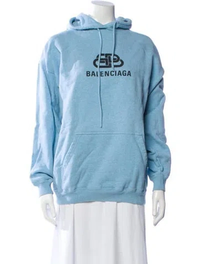 Pre-owned Balenciaga 2019 Bb Logo Sweatshirt In Blue