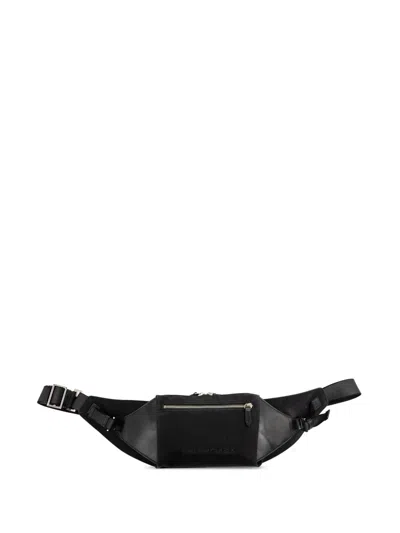 Pre-owned Balenciaga 2019 Canvas And Leather Neo Lift Belt Bag In Black