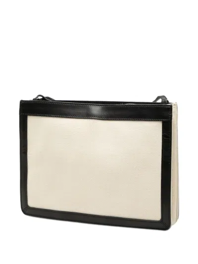 Pre-owned Balenciaga 2019 Canvas Navy Pochette Crossbody Bag In Brown