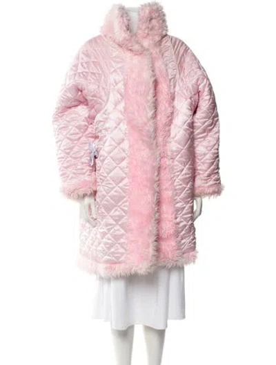 Pre-owned Balenciaga 2019 Faux Fur Coat In Pink