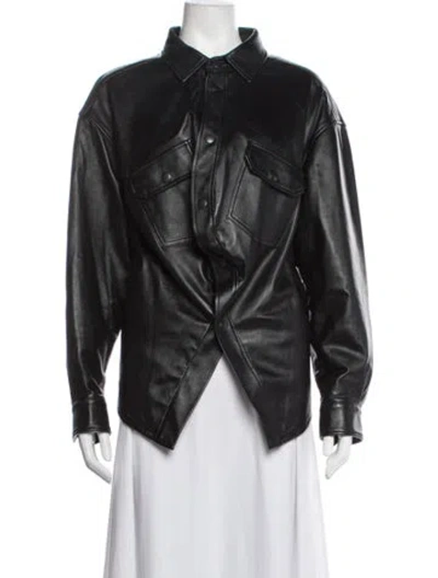 Pre-owned Balenciaga 2019 Lamb Leather Jacket In Black