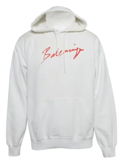 Pre-owned Balenciaga 2019 Logo-print Hoodie