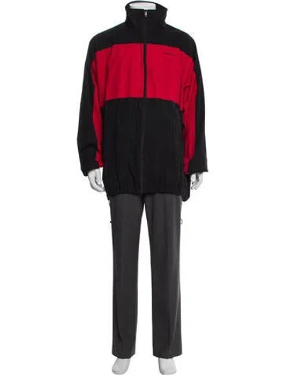 Pre-owned Balenciaga 2019 Signature Logo Parka In Red