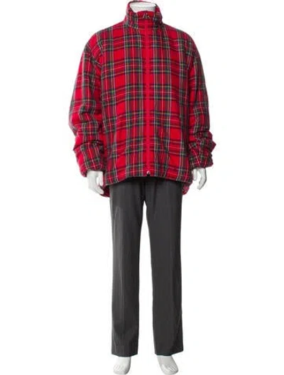 Pre-owned Balenciaga 2019 Signature Logo Parka In Red