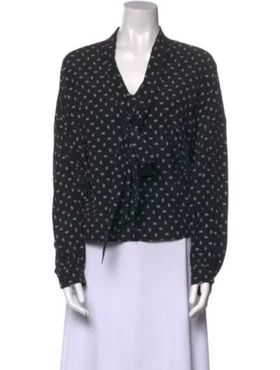 Pre-owned Balenciaga 2019 Silk Blouse In Black