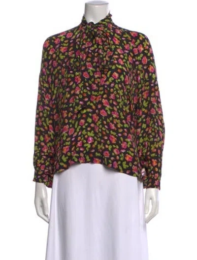Pre-owned Balenciaga 2019 Silk Blouse In Black