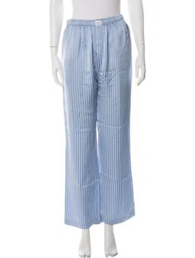 Pre-owned Balenciaga 2019 Silk Sweatpants In Blue
