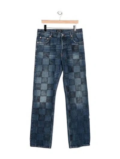 Pre-owned Balenciaga 2019 Straight Leg Jeans In Blue