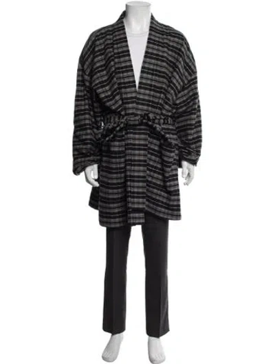 Pre-owned Balenciaga 2019 Striped Robe In Gray