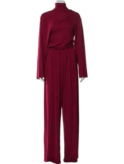 Pre-owned Balenciaga 2019 Turtleneck Jumpsuit In Red