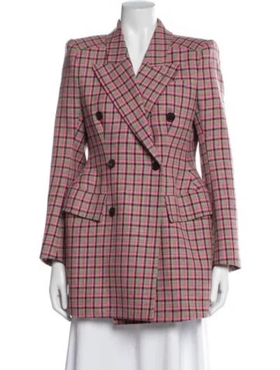 Pre-owned Balenciaga 2019 Virgin Wool Blazer In Pink