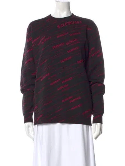 Pre-owned Balenciaga 2019 Virgin Wool Sweater In Black
