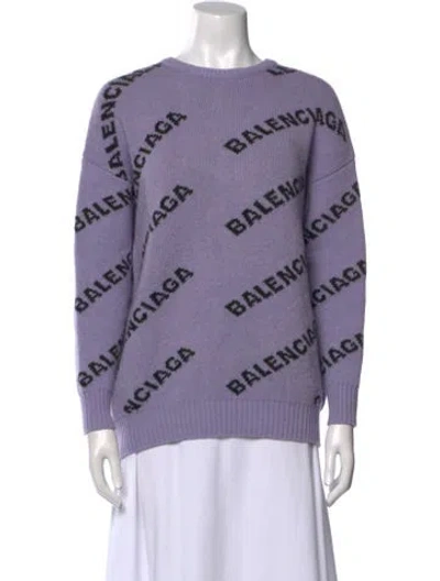 Pre-owned Balenciaga 2019 Wool Sweater In Purple