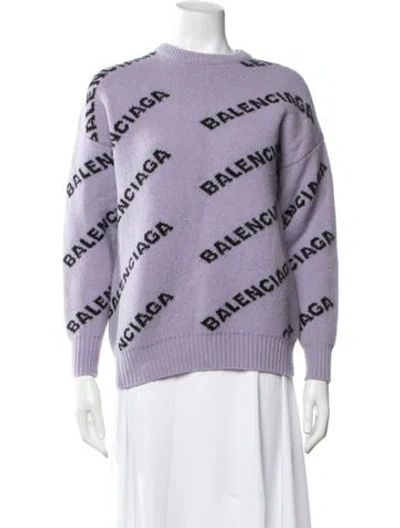 Pre-owned Balenciaga 2019 Wool Sweater In Purple