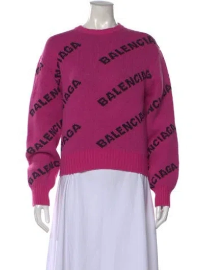 Pre-owned Balenciaga 2019-2020 Wool Sweater In Purple