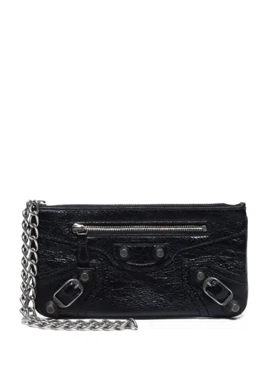 Pre-owned Balenciaga 2020-2024 Small Le Cagole Clutch Bag In Black