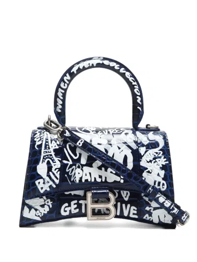 Pre-owned Balenciaga 2020-2024 Xs Hourglass Two-way Handbag