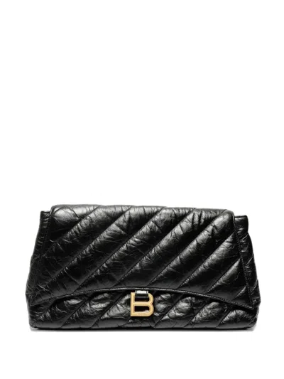 Pre-owned Balenciaga 2020-2025 Quilted Clutch Bag In Black
