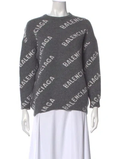 Pre-owned Balenciaga 2020 'all Over' Sweater In Gray