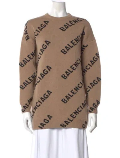 Pre-owned Balenciaga 2020 All Over Sweater In Neutral