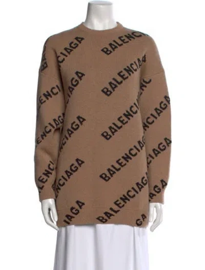 Pre-owned Balenciaga 2020 'all Over' Sweater In Neutral